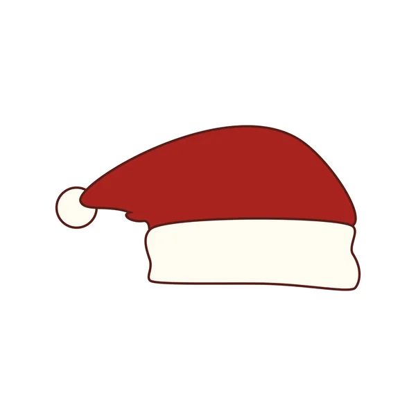 Santa claus chapeau noël icône vectoriel graphique — Image vectorielle