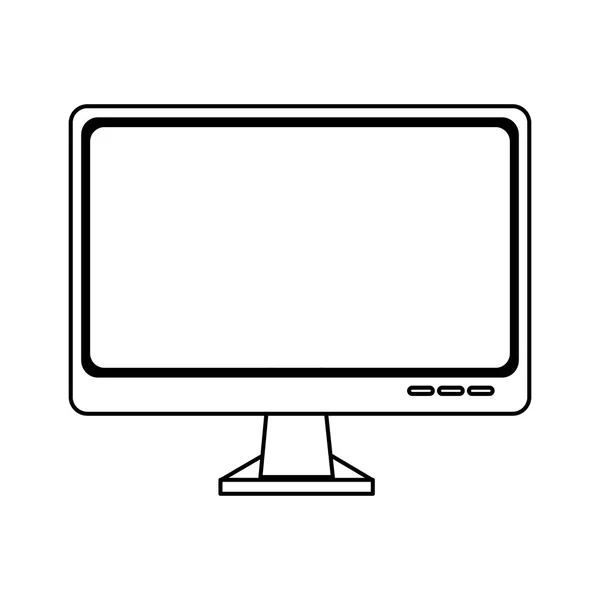 Monitor pc computer tecnologia elettronica grafica vettoriale — Vettoriale Stock