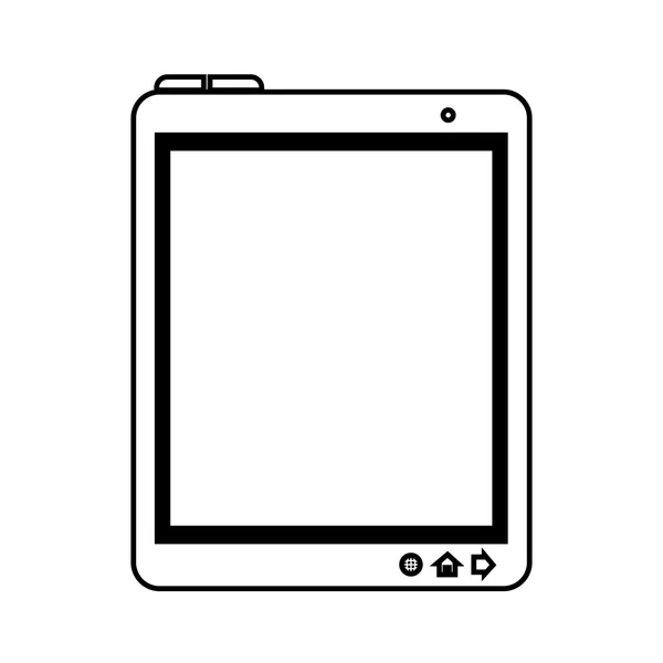 Tablet zařízení obrazovky technologie elektronické ikonu vektorové grafiky — Stockový vektor