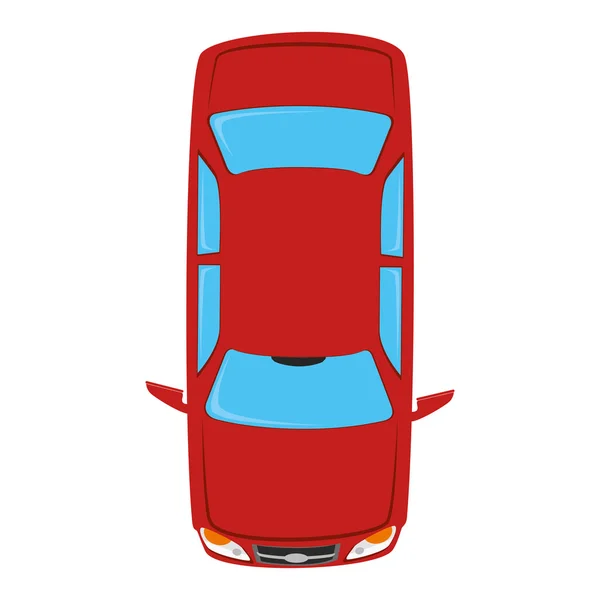 Carro de transporte auto veículo ícone vetor gráfico superior — Vetor de Stock
