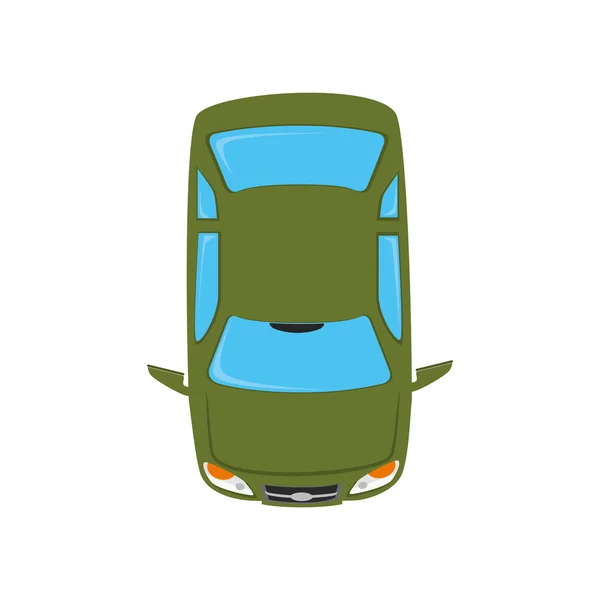 Coche transporte auto vehículo icono superior vector gráfico — Vector de stock