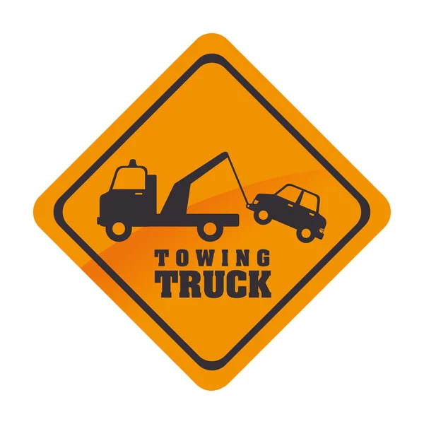 Towing truck symbol icon vector graphic — Stock Vector