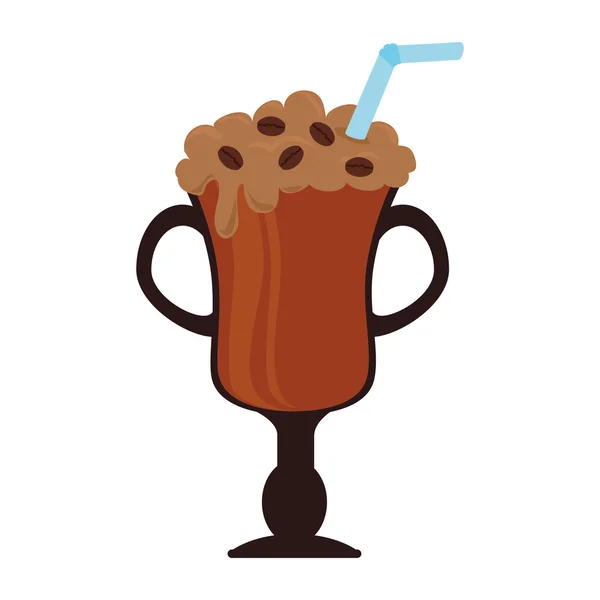 Kaffee Milchshake Getränk Symbol Vektorgrafik — Stockvektor