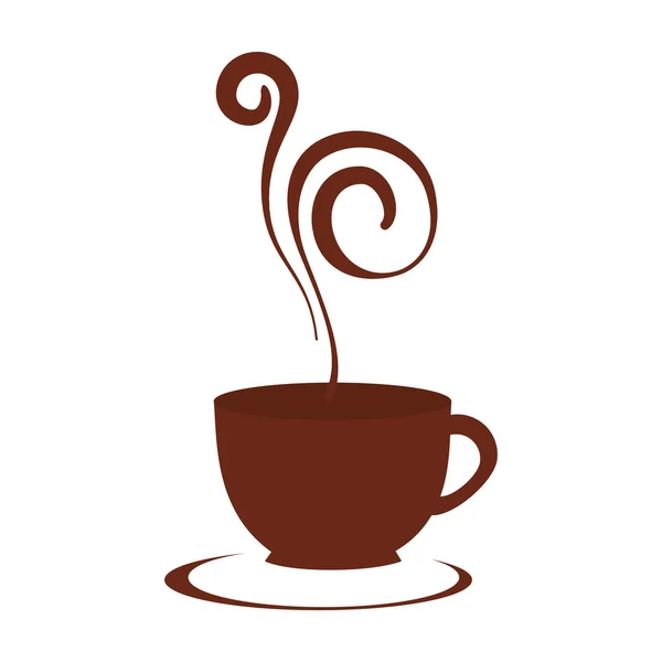 Чашка кофе горячая иконка векторные графические — стоковый вектор
