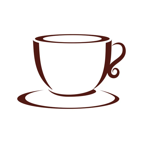 Taza de café taza caliente icono vector gráfico — Vector de stock