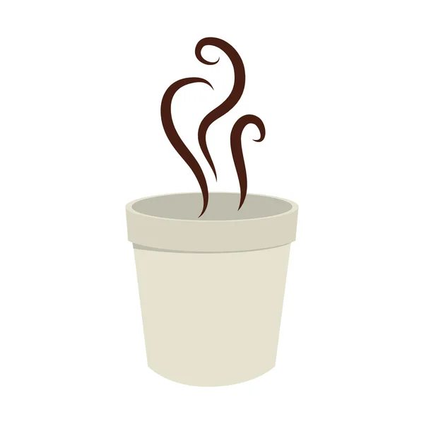 Kaffe varmt ikonen vektorgrafik — Stock vektor