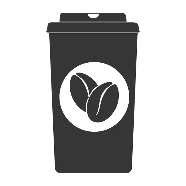 Koffie beker pictogram vectorafbeelding en klaarmaaltijden — Stockvector