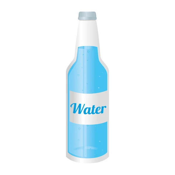 Вода натуральна пляшка скляна іконка векторна графіка — стоковий вектор