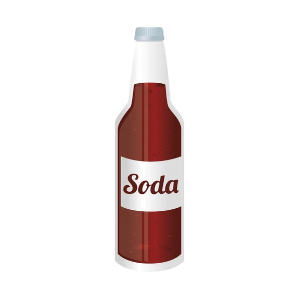 Botella de soda icono de vidrio vector gráfico — Archivo Imágenes Vectoriales