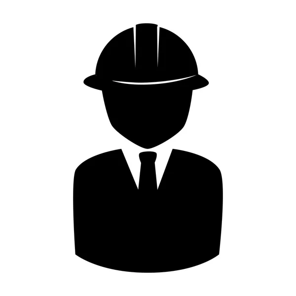 Helmet man person suit tie icon vector graphic — Stock Vector