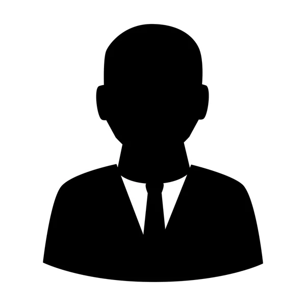 Homme costume exécutif cravate icône d'affaires vectoriel graphique — Image vectorielle