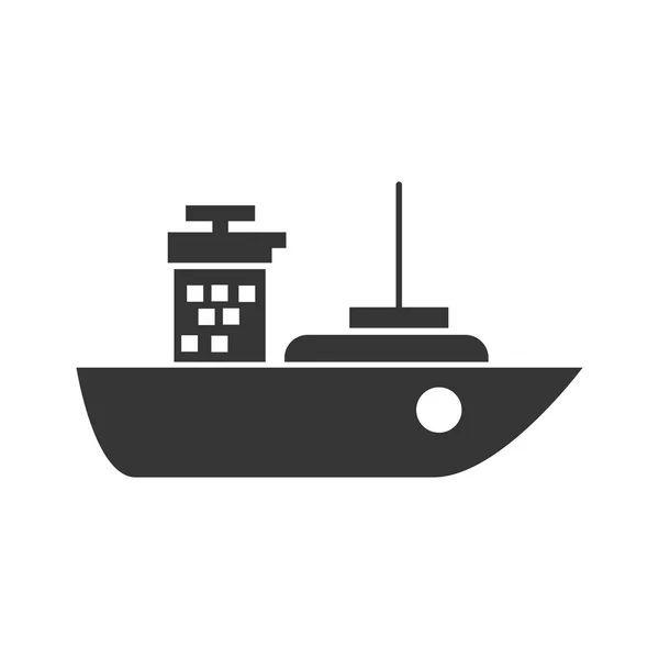 Schip cargo industrie pictogram vectorafbeelding — Stockvector