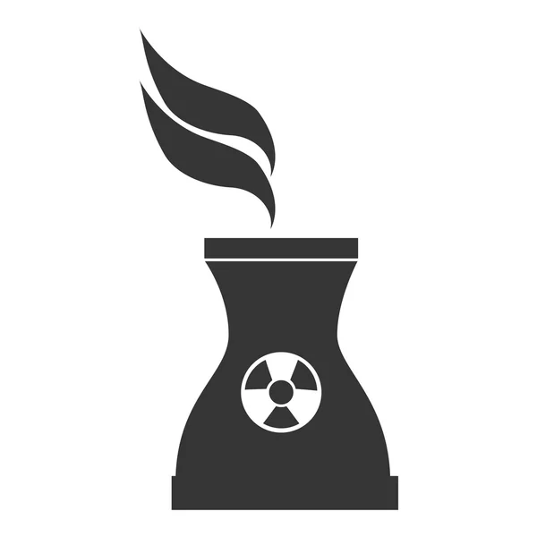 Símbolo de torre nuclear icono vector gráfico — Archivo Imágenes Vectoriales