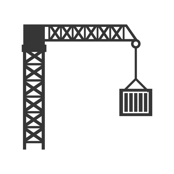 Krankasten, der Symbol-Vektorgrafik hebt — Stockvektor