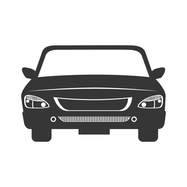 Coche vehículo frontal icono vector gráfico — Vector de stock