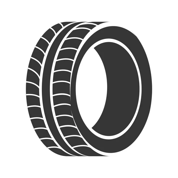 Tire wiel vector grafische wegpictogram — Stockvector