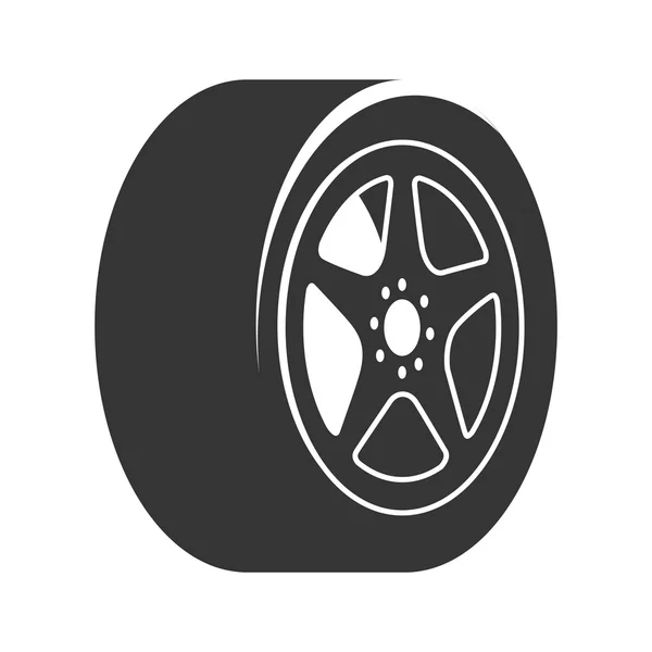 Rim car tire vector graphic icon — Stock Vector