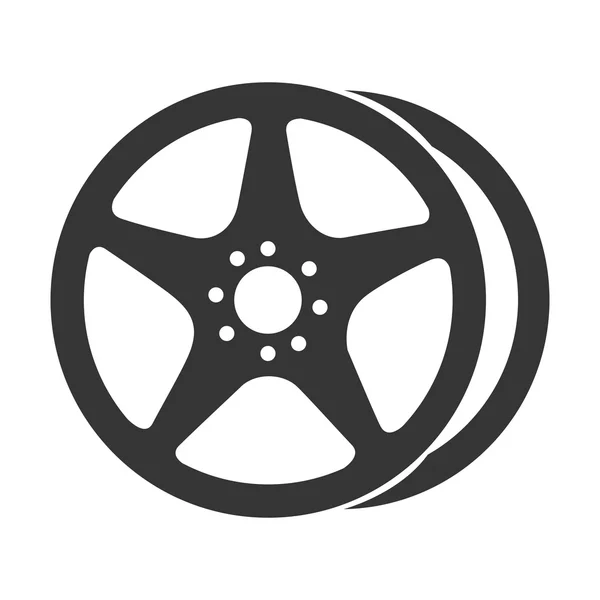 Ráfku auto pneumatiky vektorové grafiky ikona — Stockový vektor