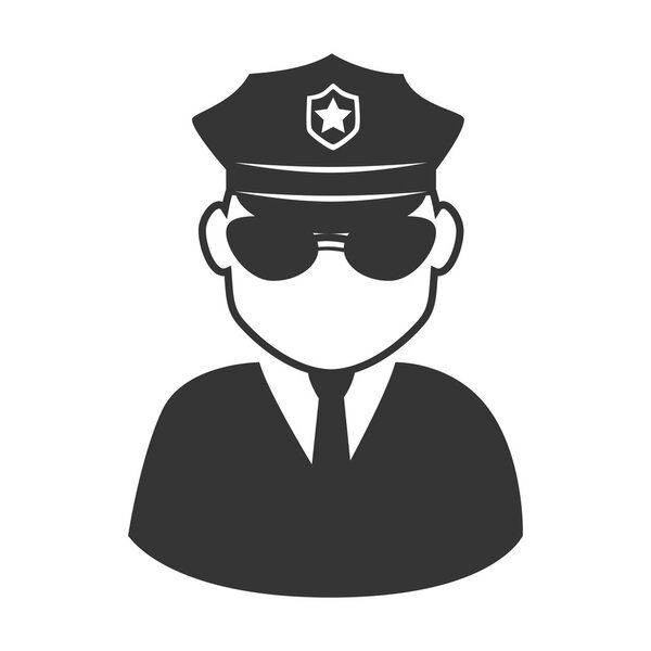 policeman officer security vector graphic icon