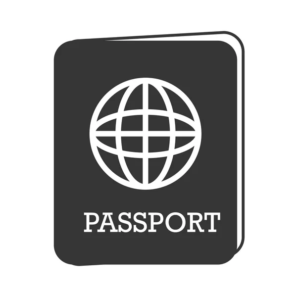 Passport world map icon vector graphic — Stock Vector