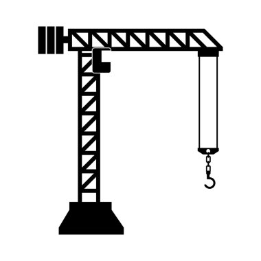 Vinç kule makine kanca asmak simge vektör grafiği