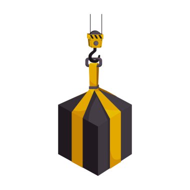 Kargo asmak kanca vinç simge vektör grafiği