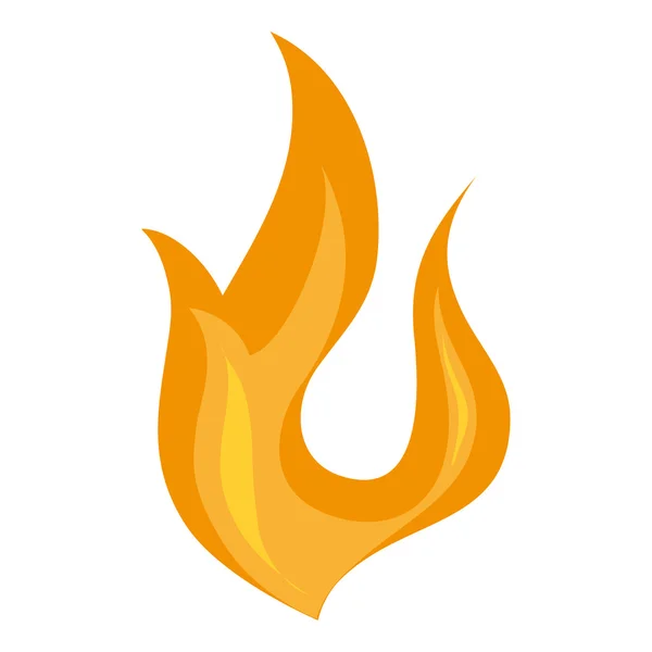 Llama fuego quemar icono vector gráfico — Vector de stock