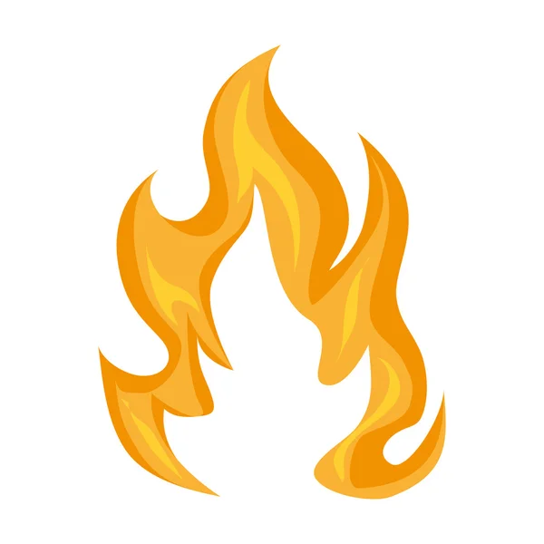 Flame fire burn icon vector graphic — Stock Vector