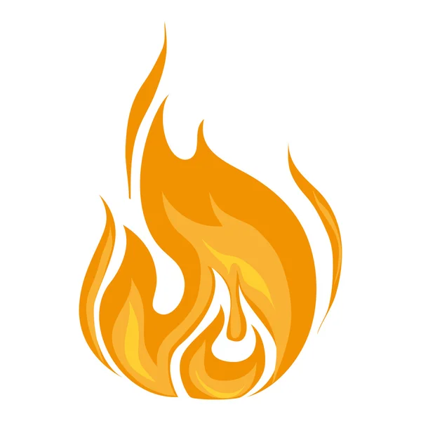 Chama fogo queimar ícone vetor gráfico —  Vetores de Stock