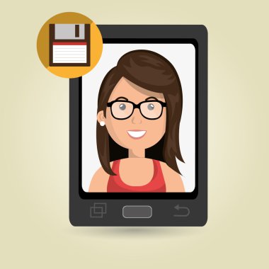 kadın mobil cep telefonu usb