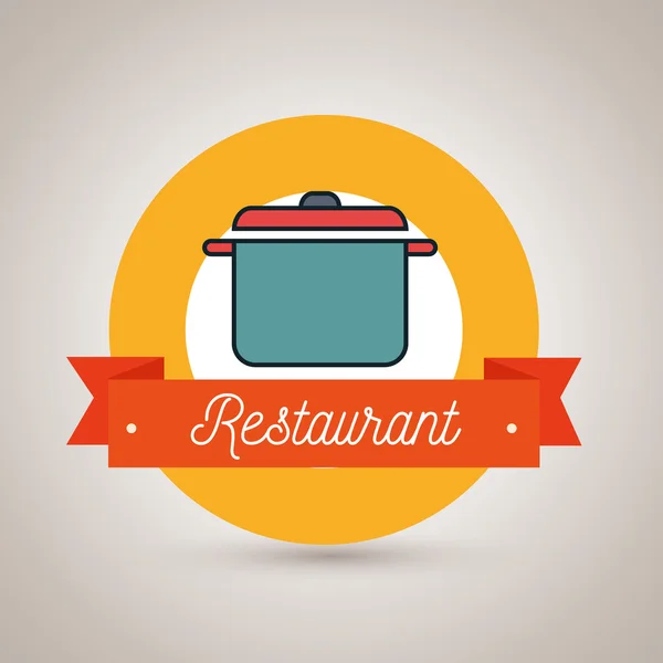 Pot cook resturant icon — Stock Vector