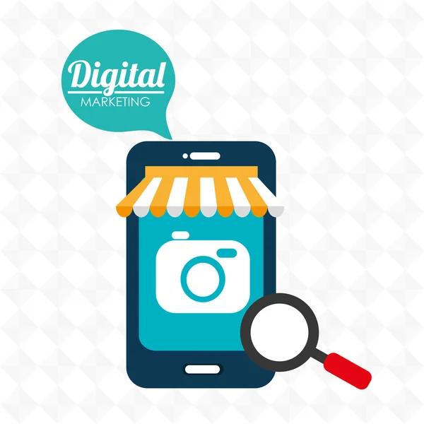 Marketing digital smartphone store — Stock Vector