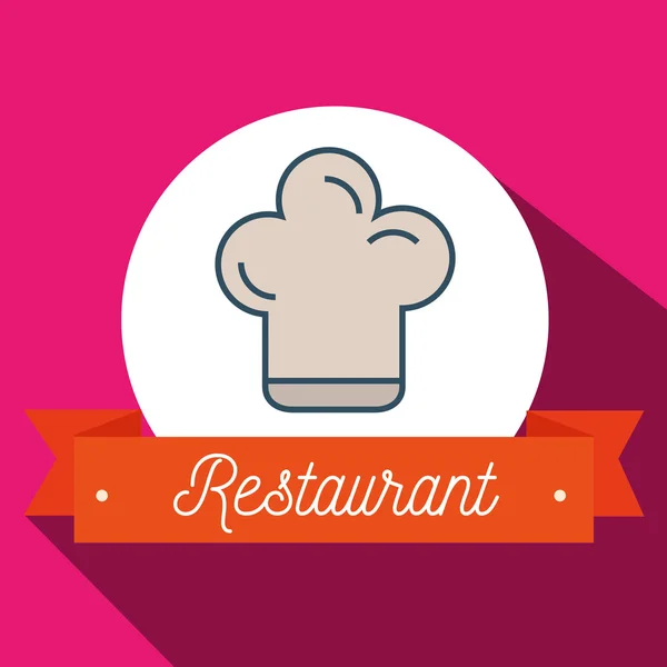 Chef restaurant has an icon — Stock Vector