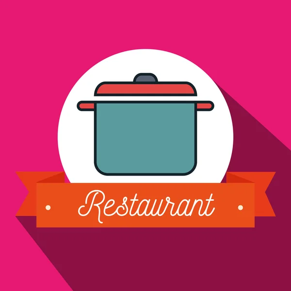 Pot cuisinier icône resturant — Image vectorielle