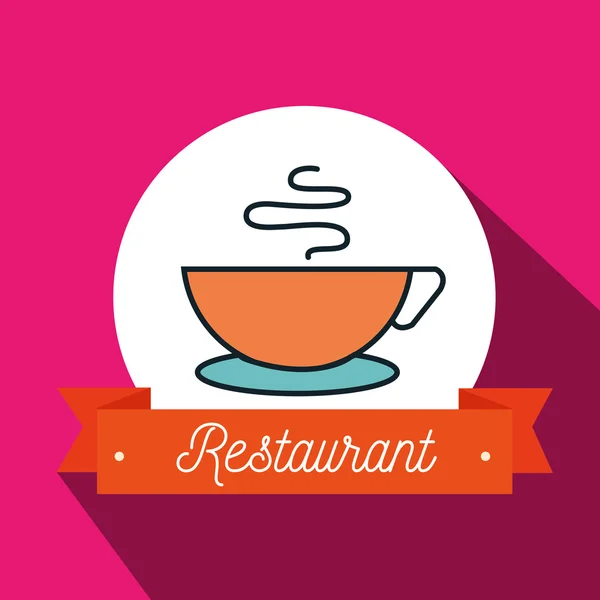 Cup coffee restaurant icon — Stock Vector