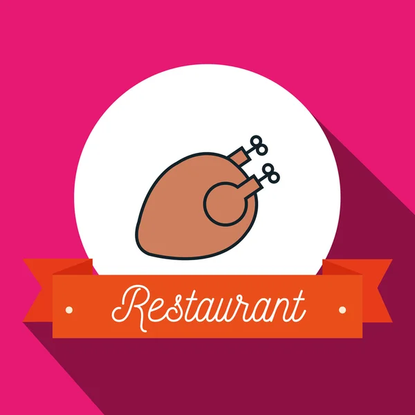 Kuřecí ptačí restaurace ikona — Stockový vektor