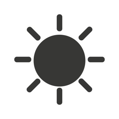 güneş güneşli hava izole simgesi