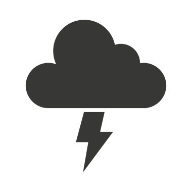 Bulut hava sembolü izole edilmiş simge