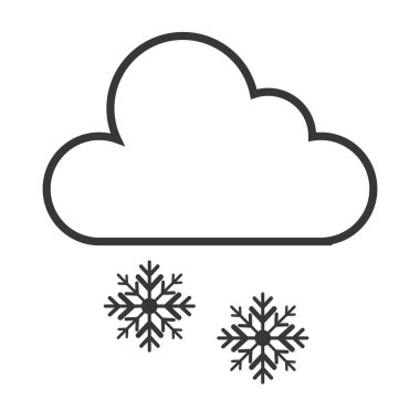 Bulut hava sembolü izole edilmiş simge