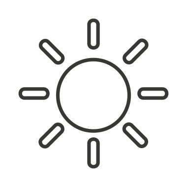 güneş güneşli hava izole simgesi