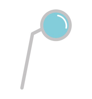 diş hekimi ayna izole simgesi