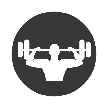 insan siluet güçlü ağırlık kaldırma