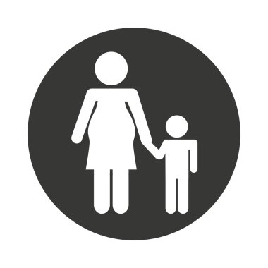 aile üyeleri izole simgesi