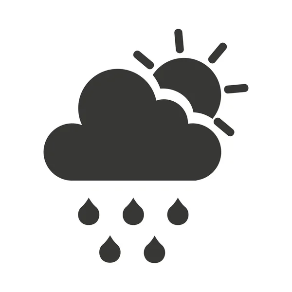 Symbole météo nuage icône isolée — Image vectorielle