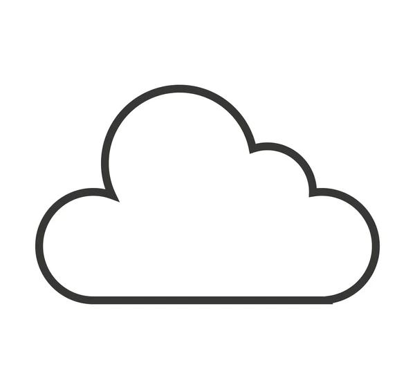 Simbolo meteo nuvola icona isolata — Vettoriale Stock