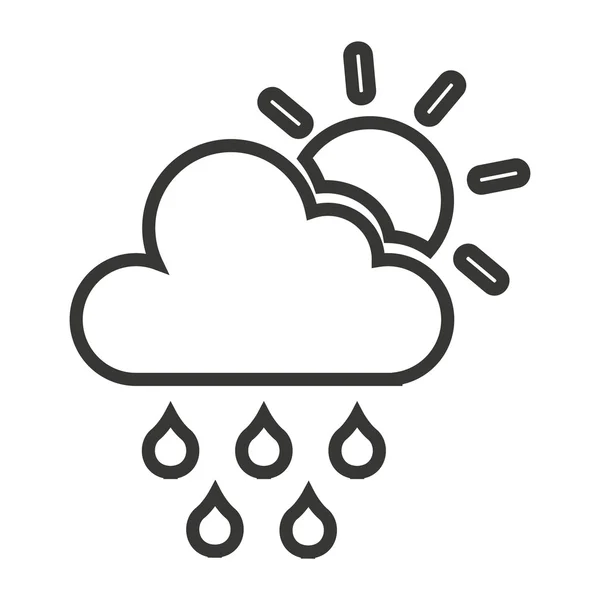 Moln väder symbol isolerad ikon — Stock vektor