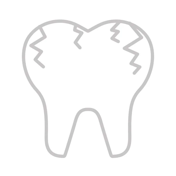 Icona sanitaria isolata dei denti — Vettoriale Stock