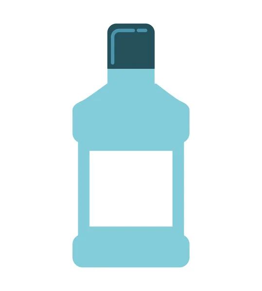 Enjuague bucal botella aislado icono — Vector de stock