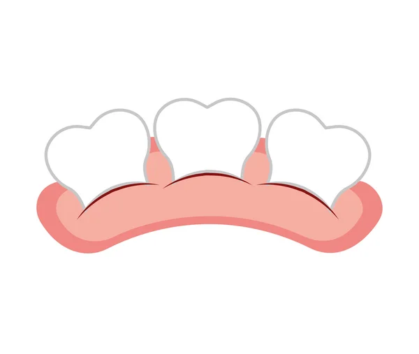 Icona sanitaria isolata dei denti — Vettoriale Stock