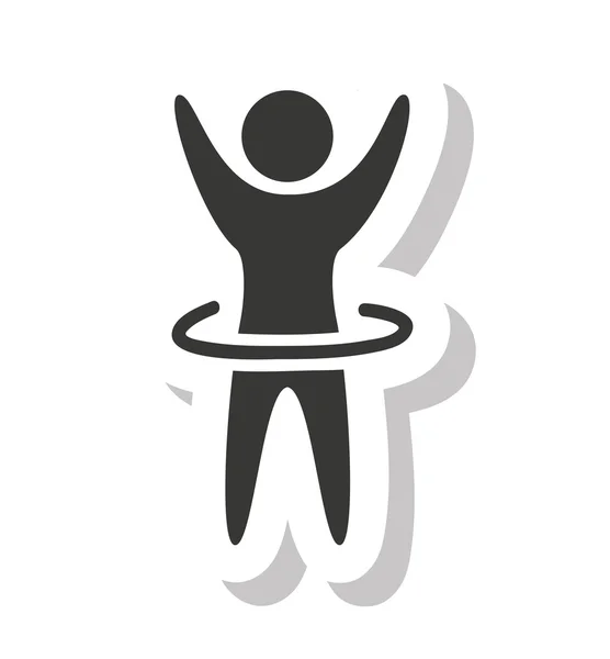 Lidská postava silueta sportovec ikona — Stockový vektor